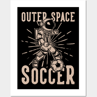 Outer space soccer Posters and Art